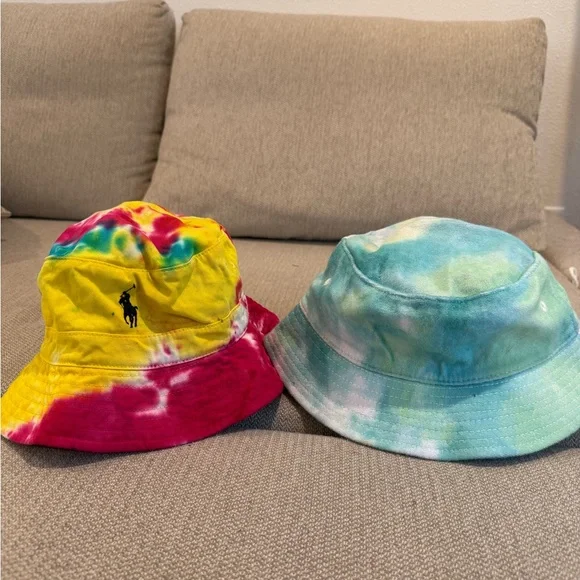 Polo by Ralph Lauren Tie-Dye Kids Bucket Hat Set - Picture 1 of 2